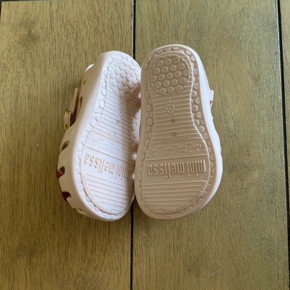 Mini Melissa blush sandal with burgundy rose - Picture 4 of 4